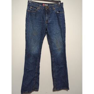 Vintage Bongo Blue Jeans Straight Leg 100% Cotton Mid‎ Wash Size 9 90s Y2K